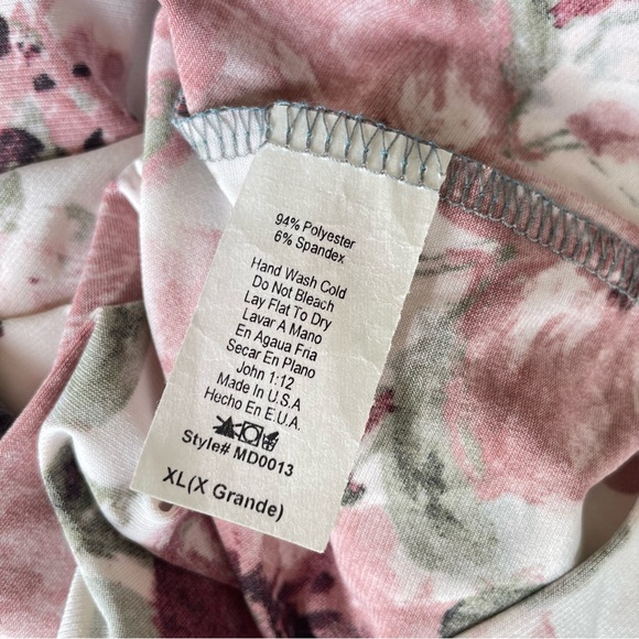 My Bump Maternity Harley Floral Bodycon Dress Cold Shoulder Short Sleeved XL - Picture 12 of 12